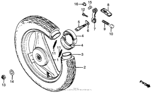 NX50 Переднее колесо