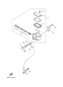 XVS650A Главный тормозной цилиндр