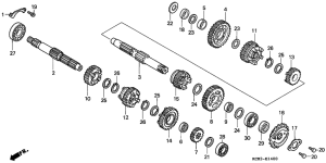 XLR125 Трансмиссия