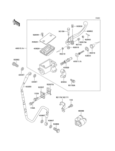KX500 Передний тормозной цилиндр