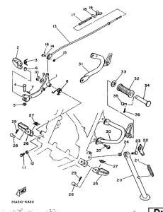 DT125LC Stand. footrest