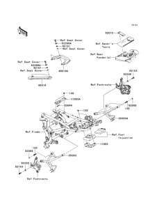KLE650 Рама ,крепежные детали