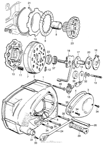 CA110 Clutch + right crankcase cover