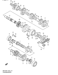 RM125 Трансмиссия