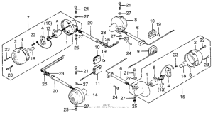 CB200T Задний фонарь