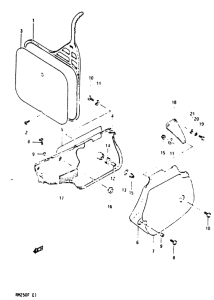 RM250 Обтекатель задний