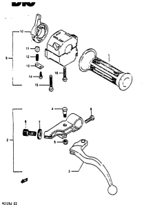 RG125 Left handle switch