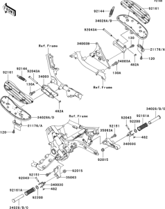VN1600 Подножки