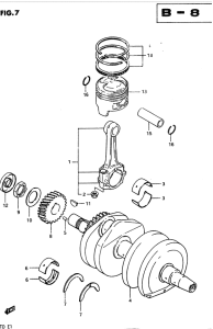 GSX400 Вал коленчатый