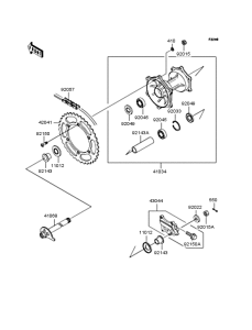  Заднее колесо и цепь