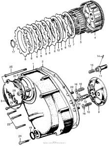 CL72 Clutch + left crankcase cover
