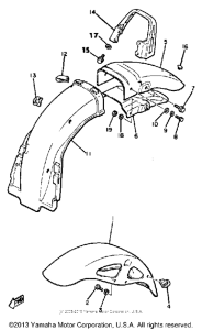 XJ750RH Front fender-rear fender