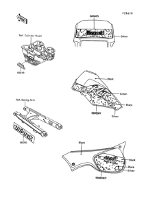 KL600 Decals(ebony)(kl600-b7 / b8 / b9)