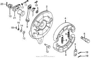 CB550 Задний тормоз
