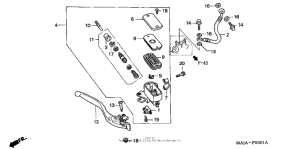 ST1100 (ABS/ TCS) Главный тормозной цилиндр перед.