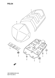 GSX1300BK (ABS) Seat tail box