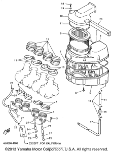 YZF600RHC Впускная система