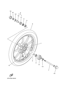 YB125SPD Переднее колесо
