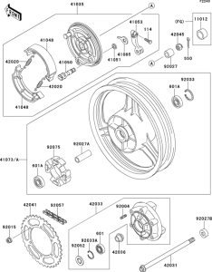 EX500 Задняя ступица колеса