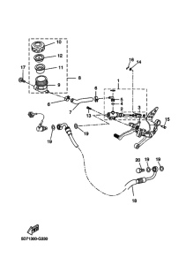 YZF-R125 Задний торм цилиндр