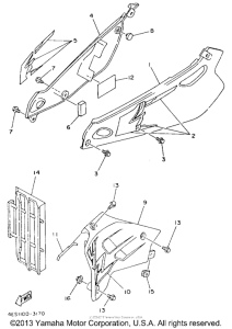 YZ80E1 Боковые обтекатели