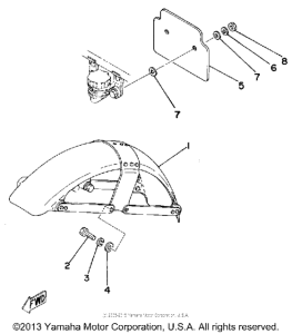 TZ250F Front fender - rear fender