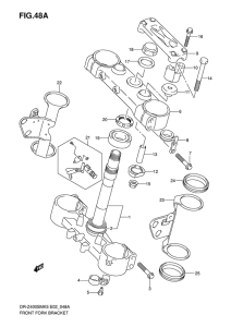 DR-Z400 Кронштейн передней вилки