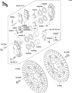 ZX600 Передний тормоз