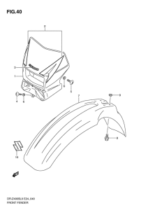 DR-Z400 Переднее крыло