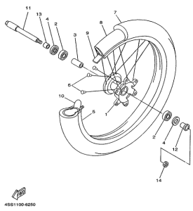 YZ250 Переднее колесо