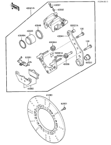 ZX750 Передний суппорт