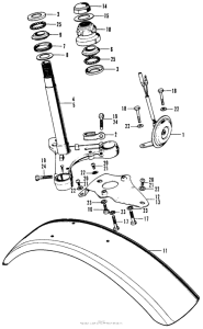 SL70 Steering stem + front fender