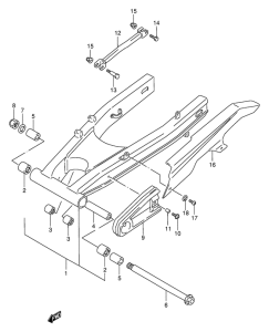 GSF400 Маятник задний