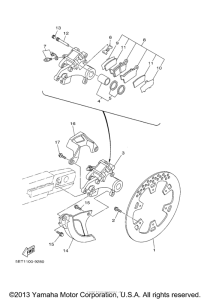 YZ426FM Задний суппорт