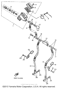 XV700SS Главный тормозной цилиндр