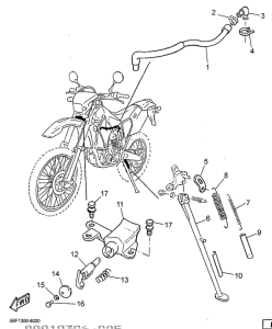 WR400F(KIT) Steering lock - stand
