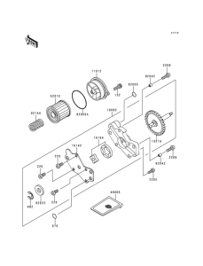 KLX300R Масляный насос