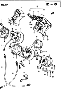 GS850 Спидометр-тахометр
