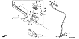 XR600R Передний главный тормозной цилиндр