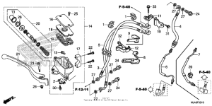 VT750CS (ABS) Главный тормозной цилиндр перед.