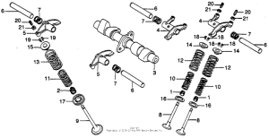 CB400 Распределительный вал и клапана