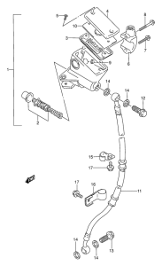 GS500 Передний тормозной цилиндр