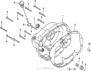 CB360 Крышка картера правая