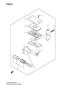 DL1000 Передний тормозной цилиндр