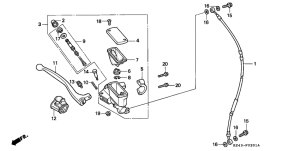 CR125R Fr. brake master cylinder