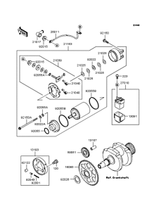VN250 Starter motor / starter clutch