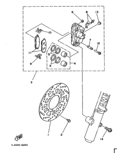 YZ250 Front brake. caliper
