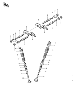 KZ400 Rocker arms / valves