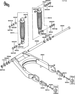 EN450 Swingarm / shock absorber