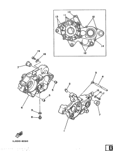 YZ125 Картер двигателя